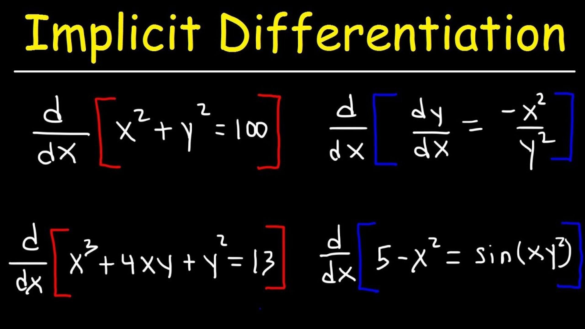 ⁣Implicit differentiation
