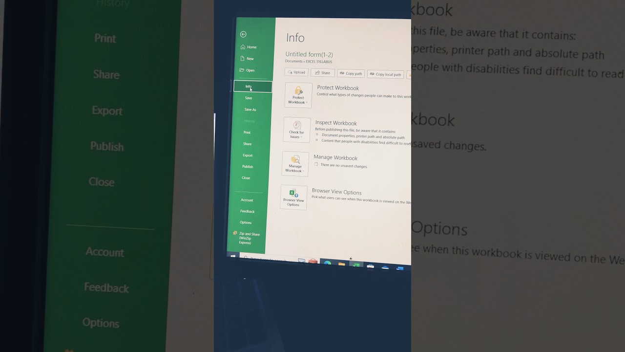 How to protect a work book in Microsoft excel 2019